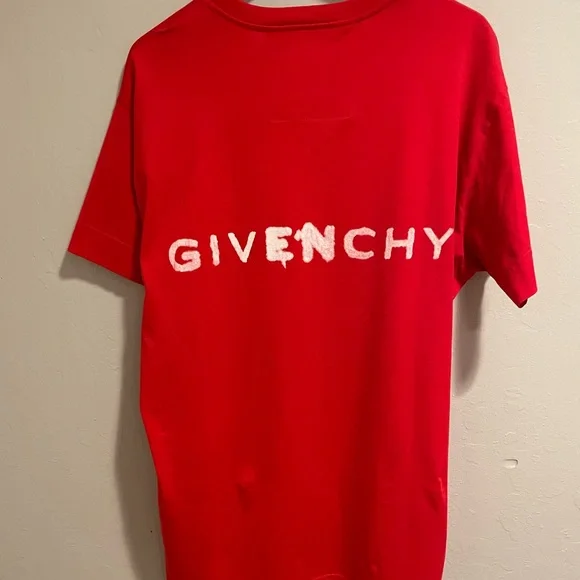 Givenchy Oversize T-Shirt Gothic Logo Signature Print on the back